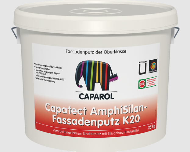 AmphiSilan Fassadenputz K15 (balts) 25 KG